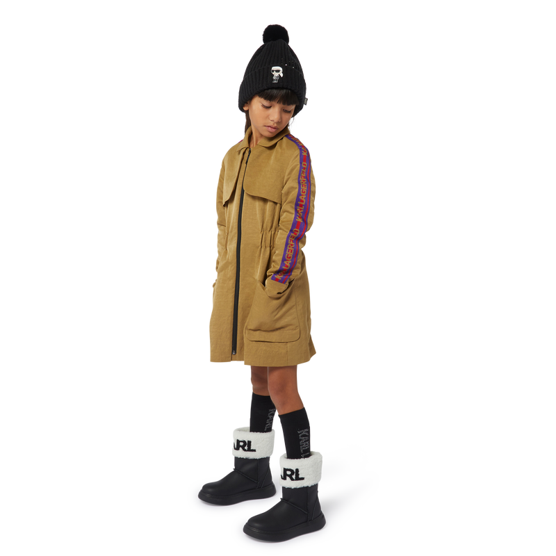Robe zippée à tresses rayées KARL LAGERFELD KIDS 
                    FILLE