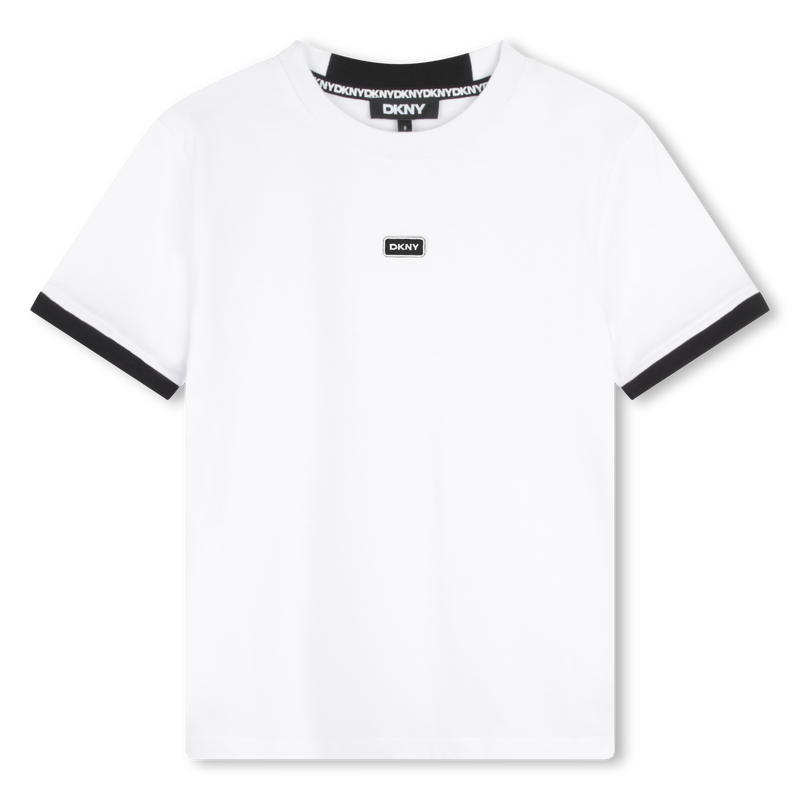 T-shirt bicolore en coton DKNY 
                        UNISEXE