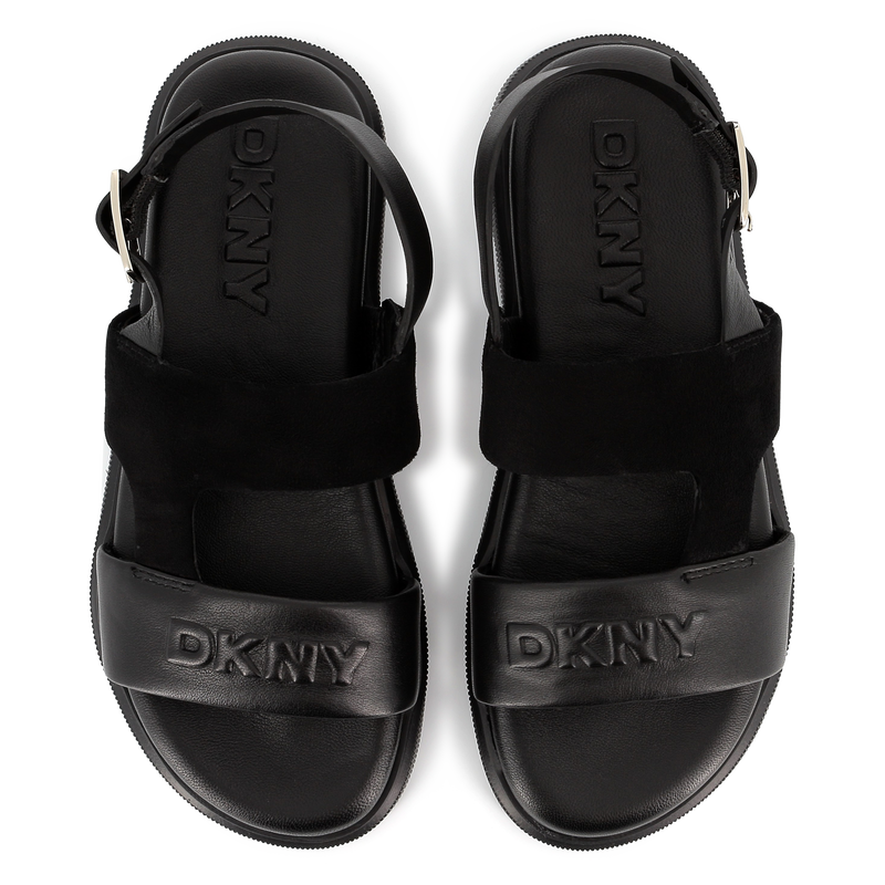 Sandales à boucles en cuir DKNY 
                    FILLE
