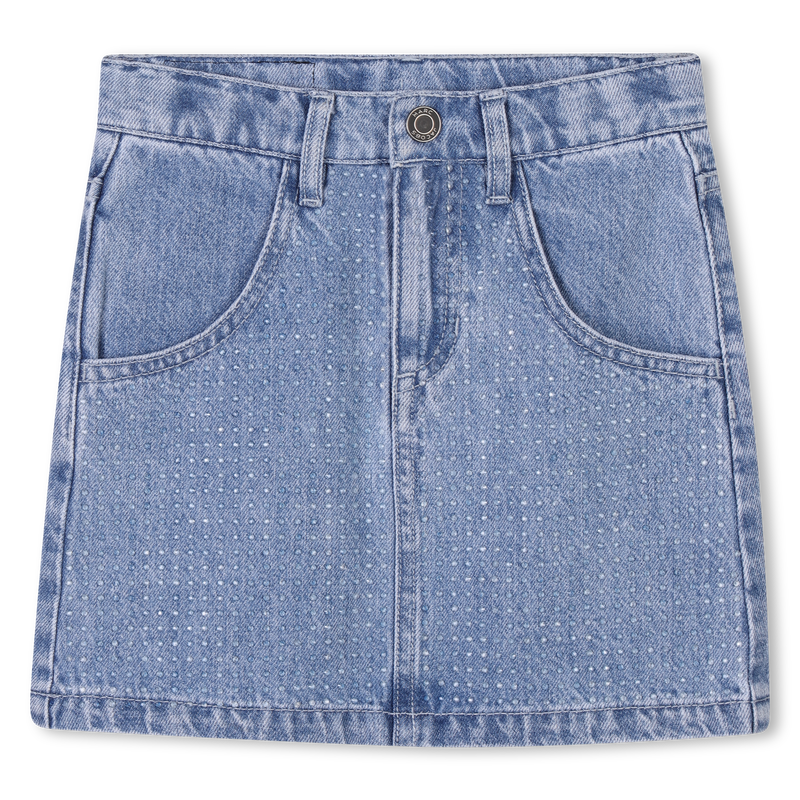 Jupe en jean avec strass THE MARC JACOBS 
                    FILLE