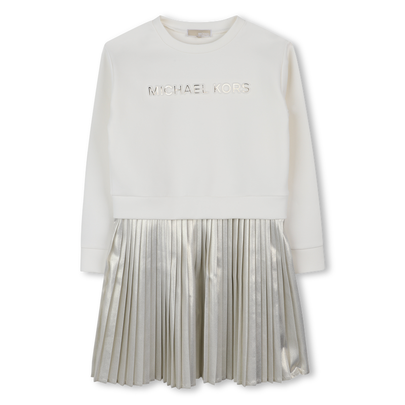 Robe manches longues bi-matières MICHAEL KORS 
                    FILLE