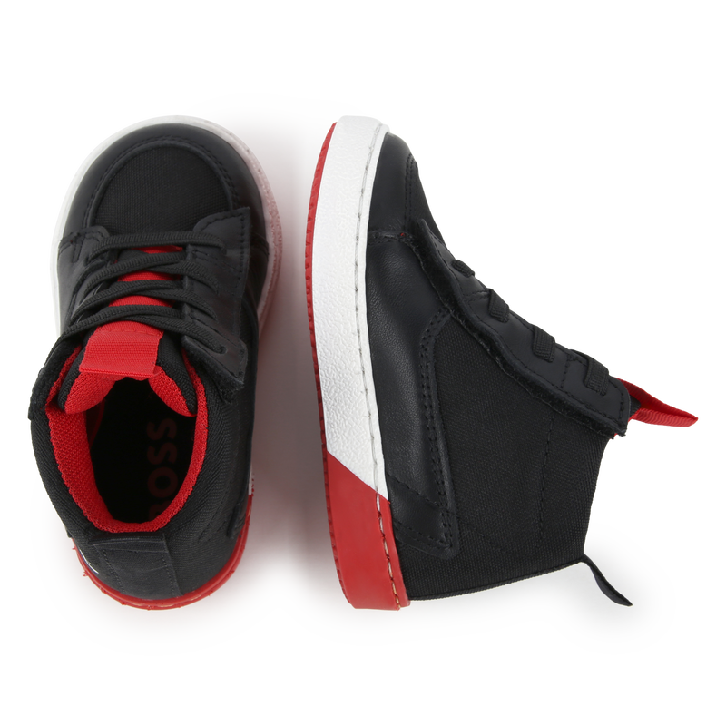 Baskets  lac&eacute;es a bande auto-agrippante BOSS 
                        GARCON