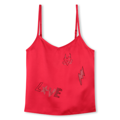 Débardeur avec strass ZADIG & VOLTAIRE FILLE