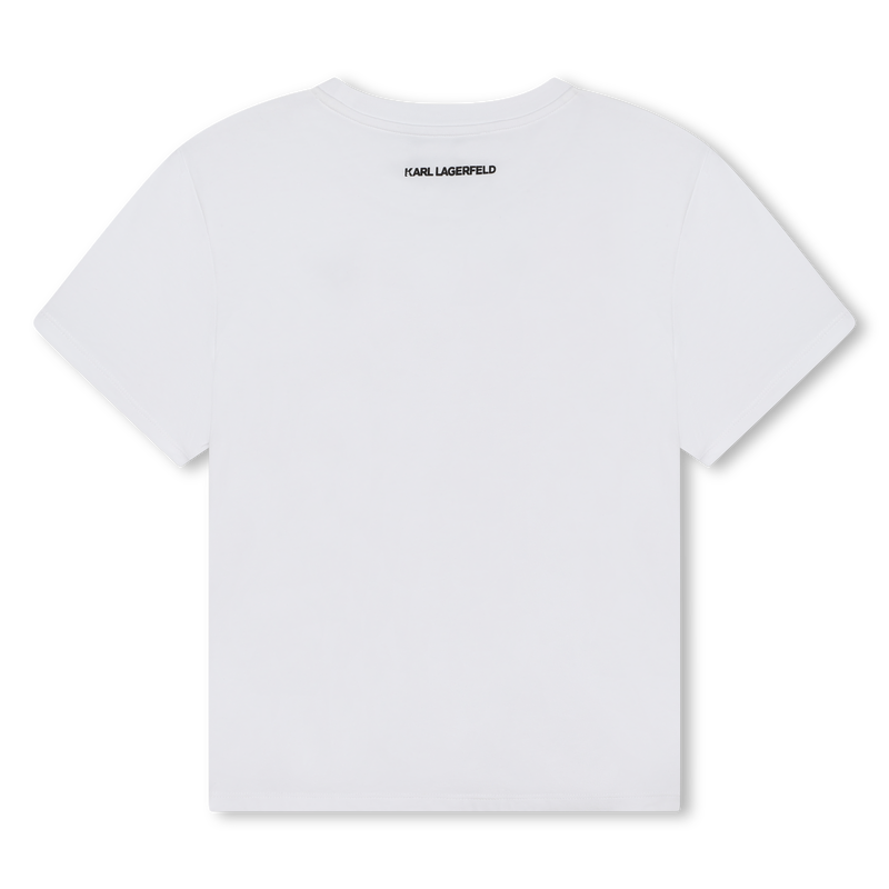 T-shirt avec illustration ornée de sequins KARL LAGERFELD KIDS 
                    FILLE