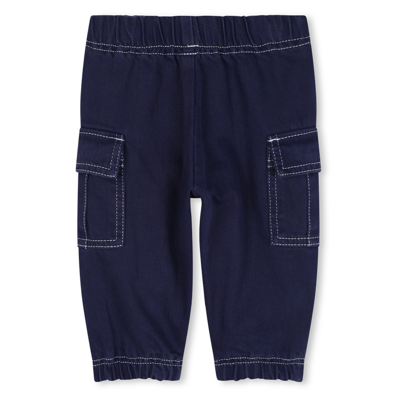 Pantalon en coton avec badges KENZO KIDS 
                    GARCON