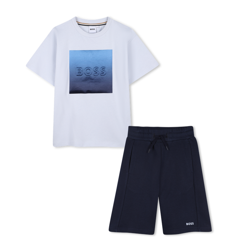 ENSEMBLE T-SHIRT + BERMUDA BOSS 
                        GARCON