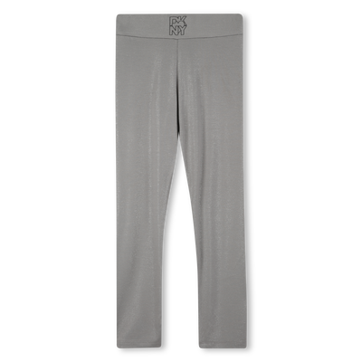 Legging en jersey pailleté argenté DKNY FILLE