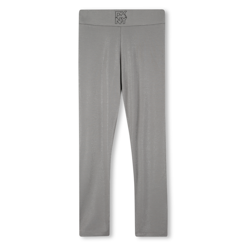 Legging en jersey pailleté argenté DKNY 
                    FILLE