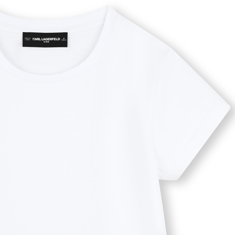 Robe &agrave; manches courtes brod&eacute;e KARL LAGERFELD KIDS 
                        FILLE