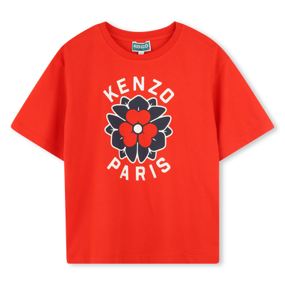 T-shirt avec imprimé siglé KENZO KIDS FILLE