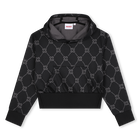 Sweat-shirt imprim&eacute; &agrave; capuche Hugo 
                    FILLE