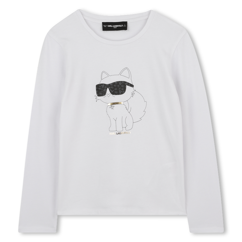 T-shirt &agrave; manches longues KARL LAGERFELD KIDS 
                        FILLE