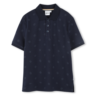 Polo &agrave; coupe droite imprim&eacute; BOSS GARCON