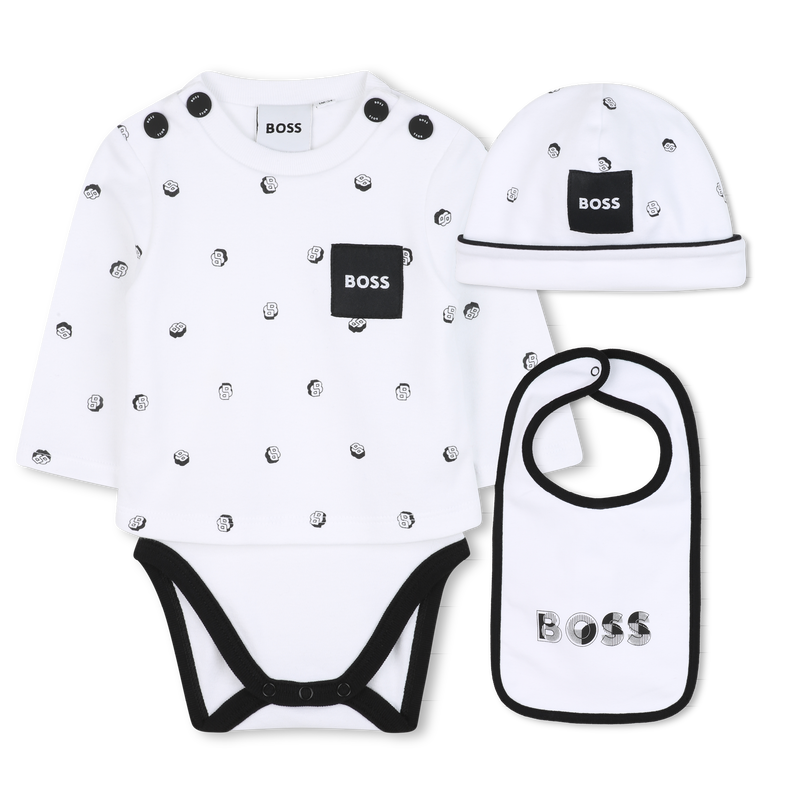 Ensemble body, bavoir et bonnet BOSS 
                    GARCON