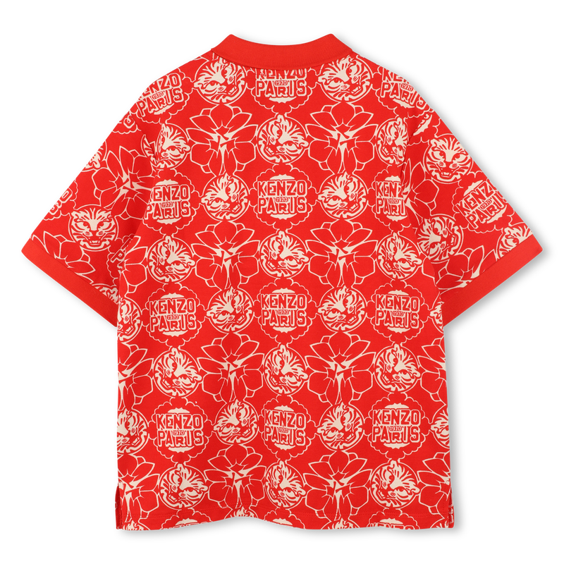 Polo imprimé en coton piqué KENZO KIDS 
                    GARCON