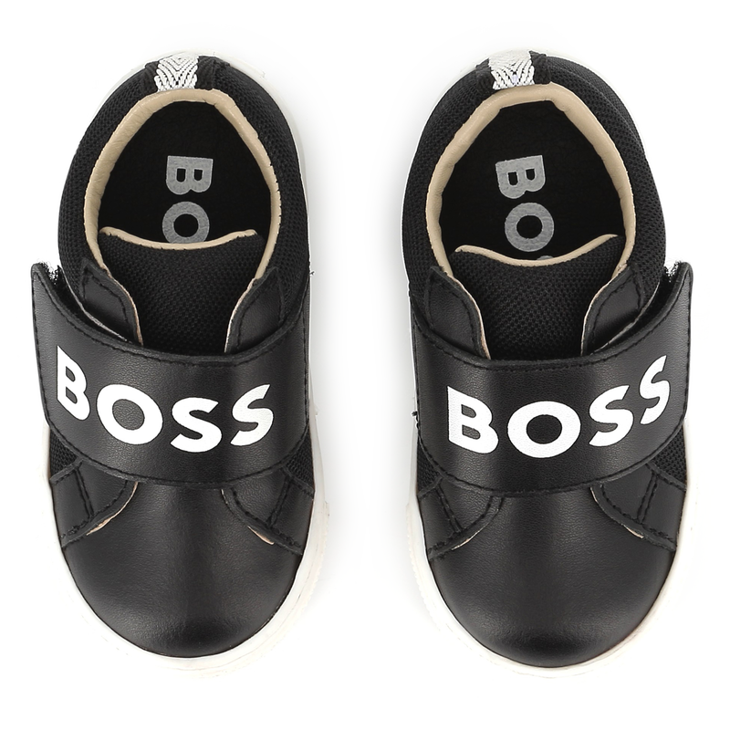 Baskets avec cuir à fermeture par bandes auto aggr BOSS 
                    GARCON