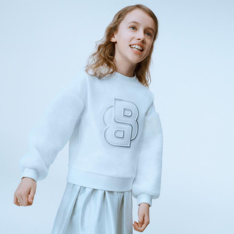 Sweat-shirt bimatière BOSS 
                    FILLE
