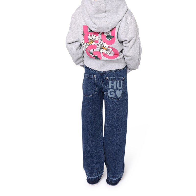 Sweat-shirt zipp&eacute; avec fleurs Hugo 
                        FILLE