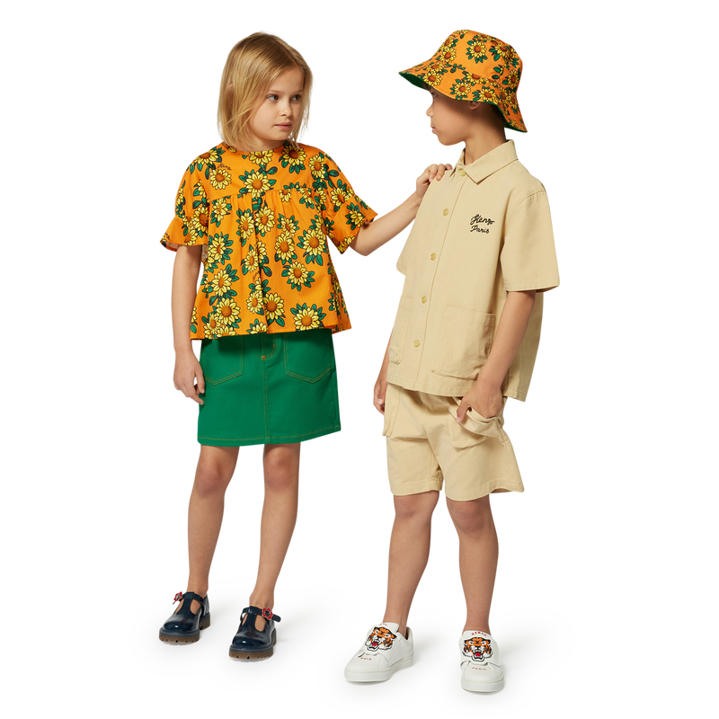 Bob r&eacute;versible en coton KENZO KIDS 
                        UNISEXE