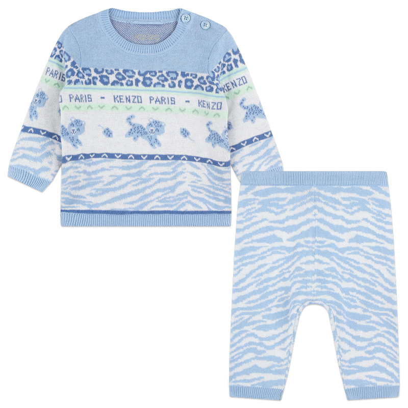 Pull et pantalon en tricot KENZO KIDS 
                    GARCON