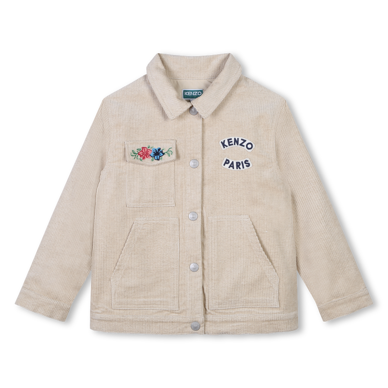 Veste pressionnée en velours KENZO KIDS 
                    FILLE