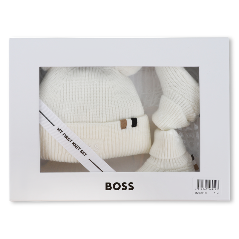 Ensemble bonnet et chaussons BOSS 
                    UNISEXE