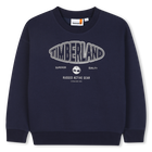 Sweat-shirt en molleton gratt&eacute;, INDIGO BLUE, hi-res