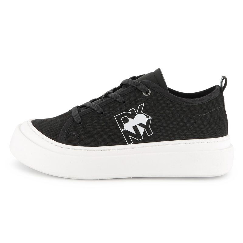 Baskets lacées en toile DKNY 
                    FILLE
