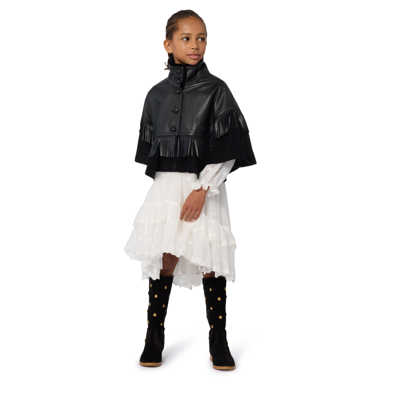 Robe longue avec volants et broderies CHLOE 
                        FILLE