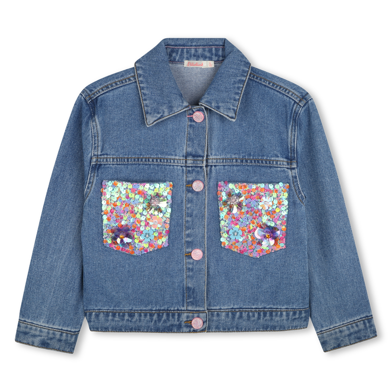 Veste en jean orn&eacute;e de sequins BILLIEBLUSH 
                        FILLE
