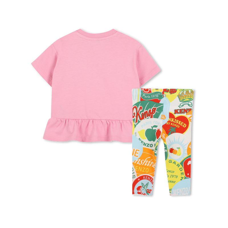 T-shirt et legging en coton KENZO KIDS 
                    FILLE