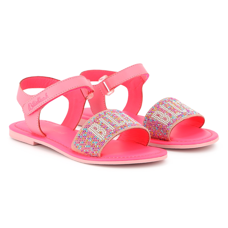 Sandales en cuir à fermeture par bandes auto aggri BILLIEBLUSH 
                    FILLE
