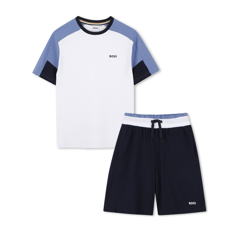 ENSEMBLE T-SHIRT + BERMUDA BOSS 
                        GARCON