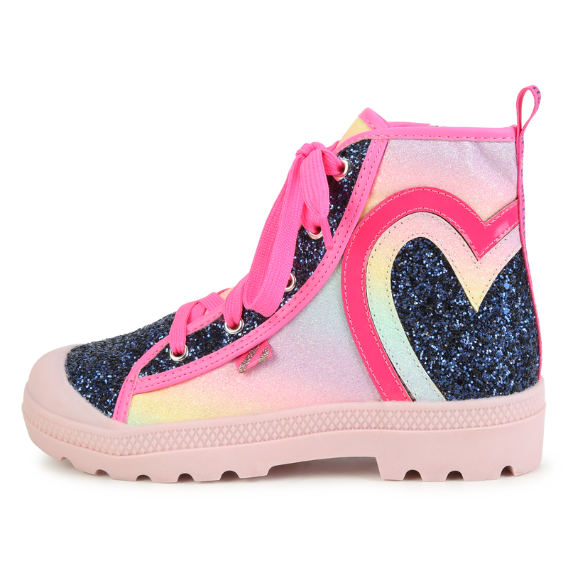 Bottines pailletées à fermeture zippée