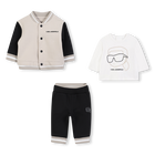 Ensemble cardigan et pantalon en double jersey KARL LAGERFELD KIDS 
                    GARCON