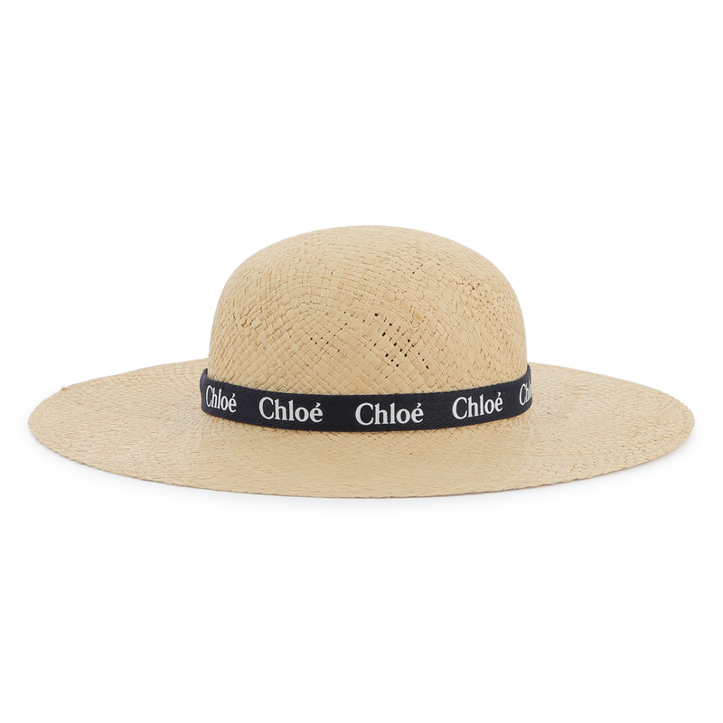 Chapeau siglé en raphia CHLOE 
                    FILLE