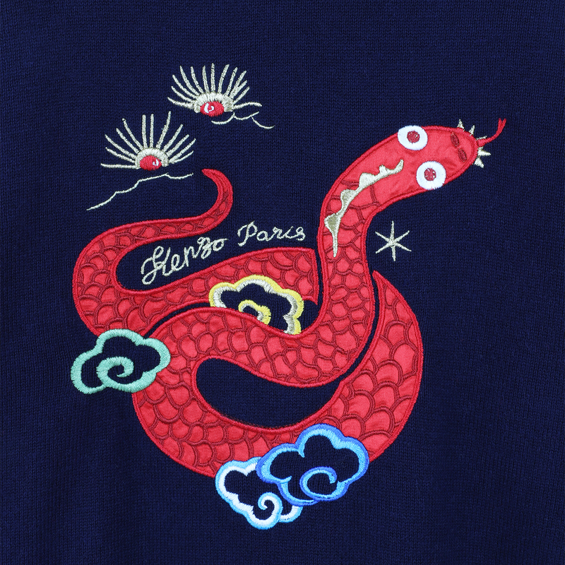 Pull en tricot avec broderies KENZO KIDS 
                    FILLE