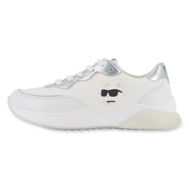 Baskets à lacets avec badge KARL LAGERFELD KIDS 
                    FILLE