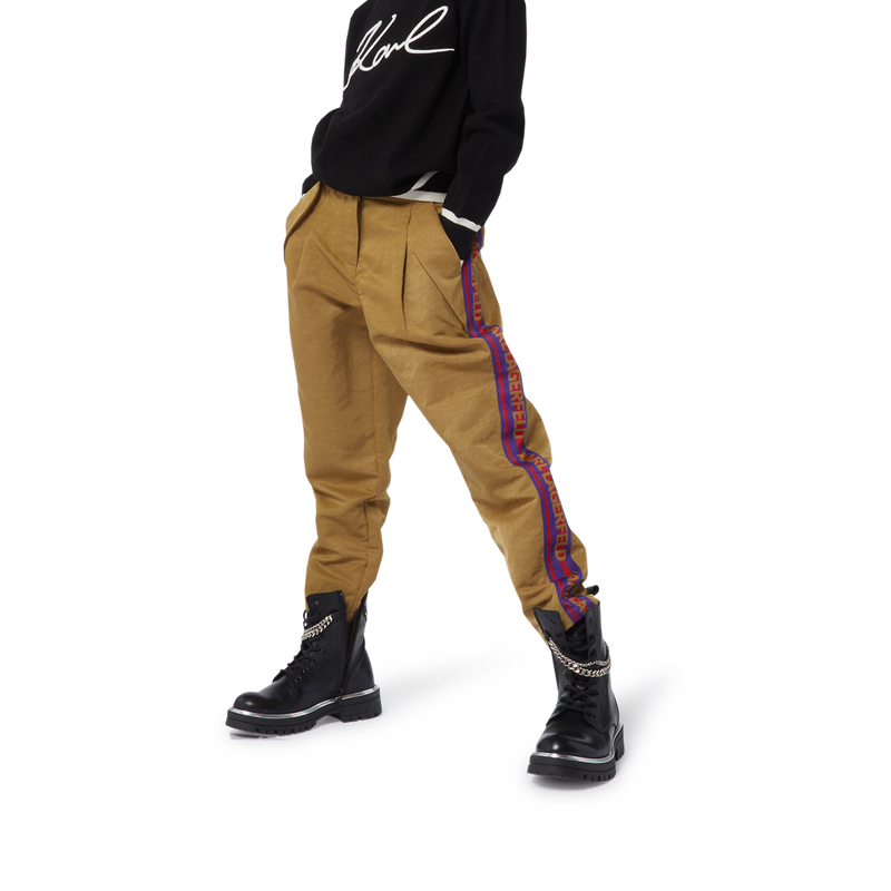 Pantalon avec bandes ray&eacute;es KARL LAGERFELD KIDS 
                        FILLE