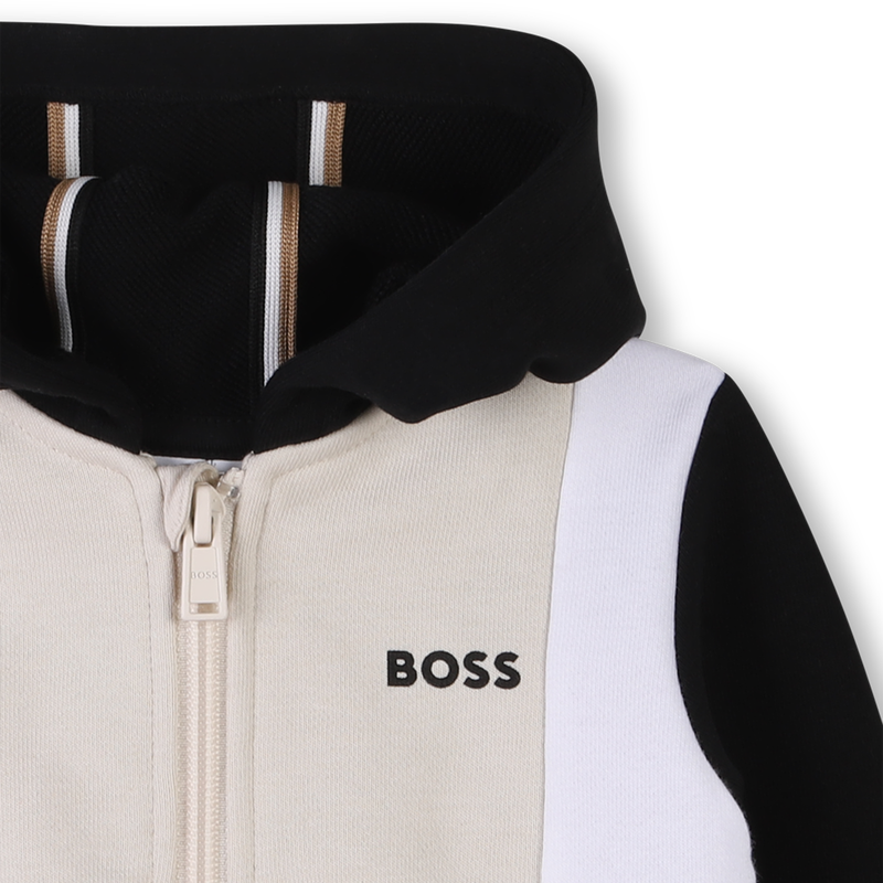 Cardigan à capuche en molleton BOSS 
                    GARCON