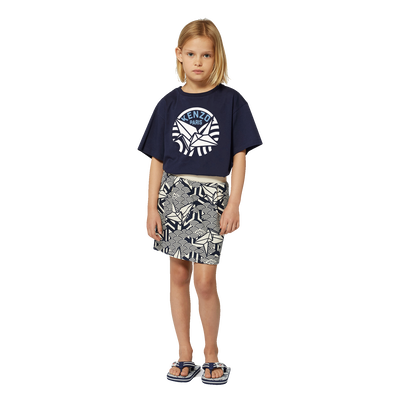 T-shirt avec imprim&eacute; sigl&eacute; KENZO KIDS FILLE