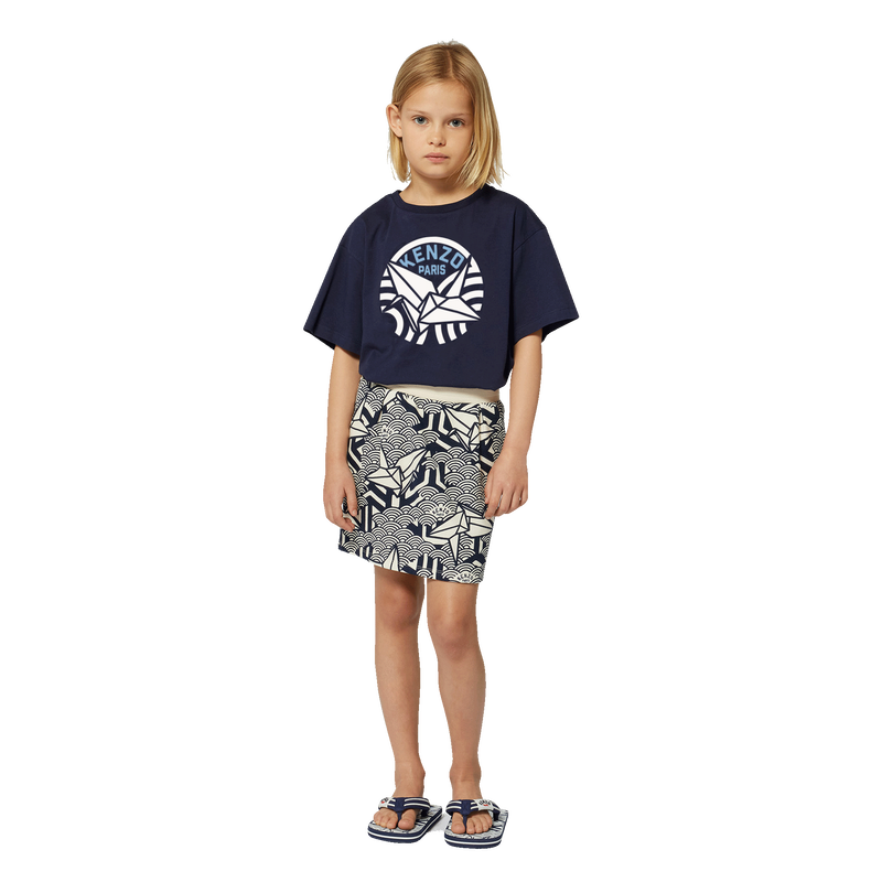 T-shirt avec imprim&eacute; sigl&eacute; KENZO KIDS 
                        FILLE