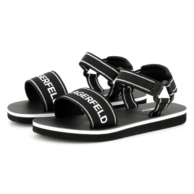 Sandales avec fermeture par bandes auto aggripante KARL LAGERFELD KIDS FILLE