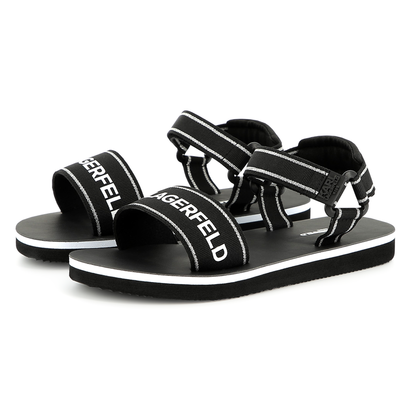 Sandales avec fermeture par bandes auto aggripante KARL LAGERFELD KIDS 
                    FILLE