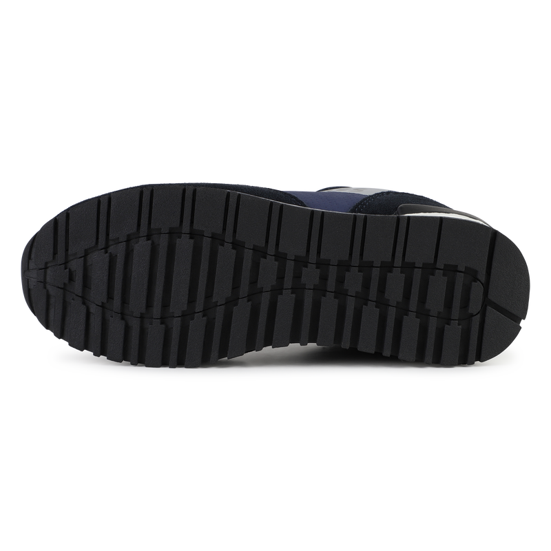 Baskets &agrave; lacets avec cuir  de vachette BOSS 
                        GARCON