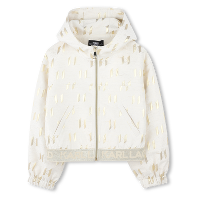 Cardigan avec détails dorés KARL LAGERFELD KIDS FILLE