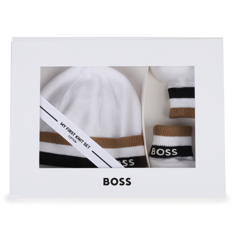 Ensemble bonnet et chaussons BOSS 
                    UNISEXE