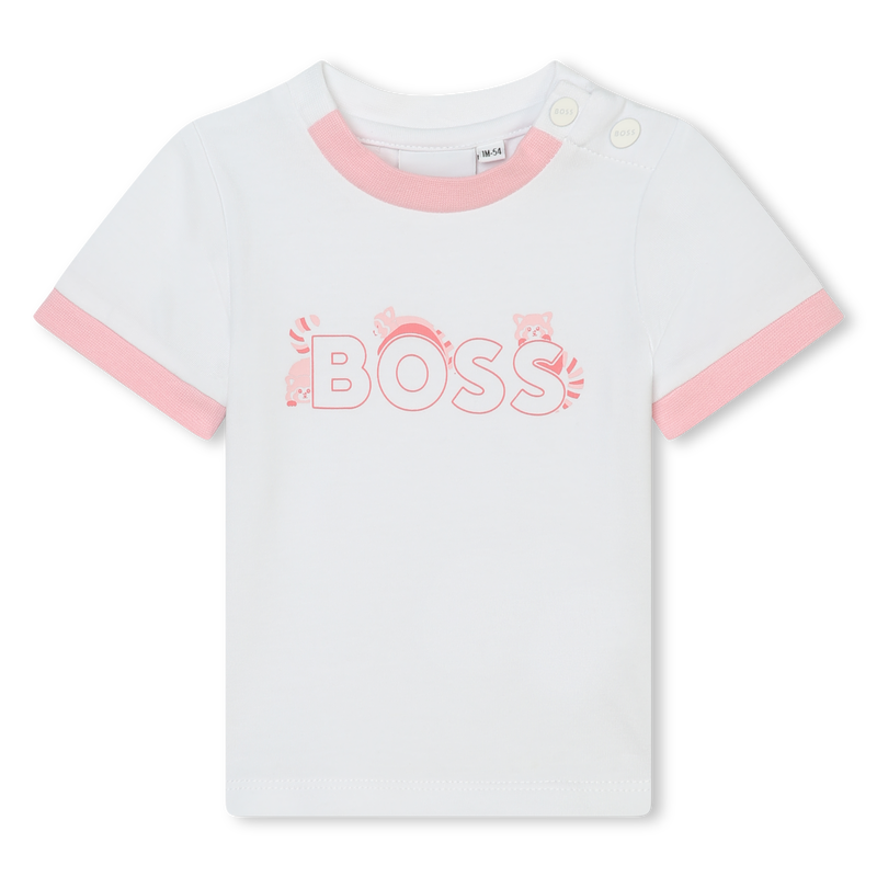 T-shirt avec col pressionné BOSS 
                    FILLE