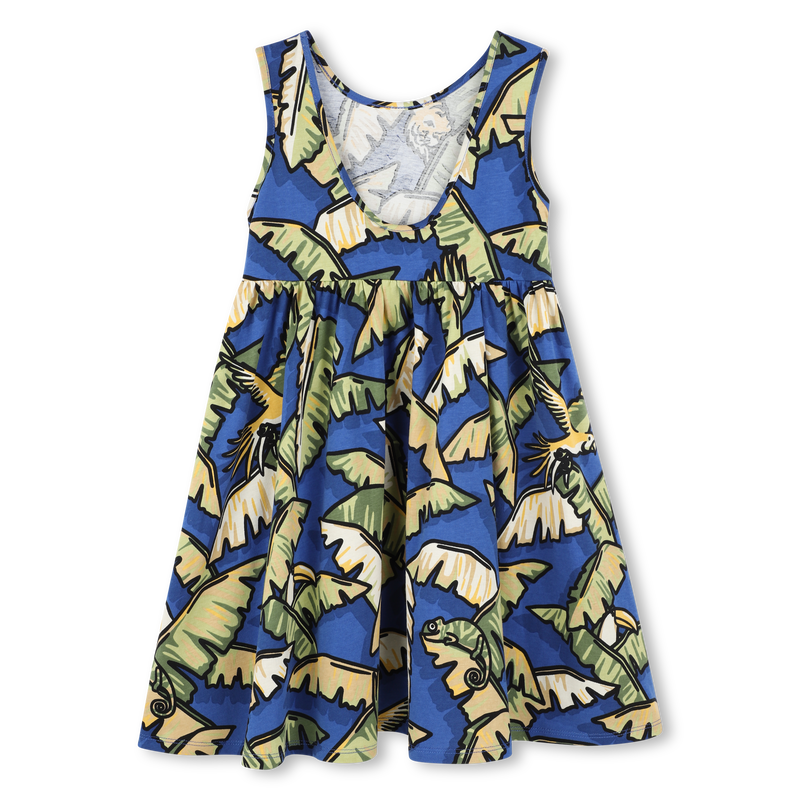 Robe à bretelles en coton KENZO KIDS 
                    FILLE