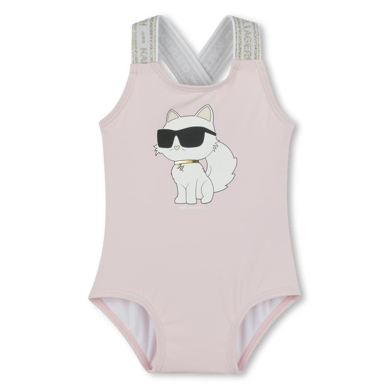 Maillot 1 pièce avec imprimé KARL LAGERFELD KIDS 
                    FILLE